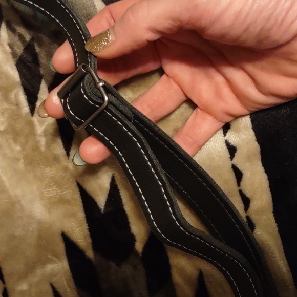 American West Black fur on real leather/ fringe bag. - Picture 14 of 15